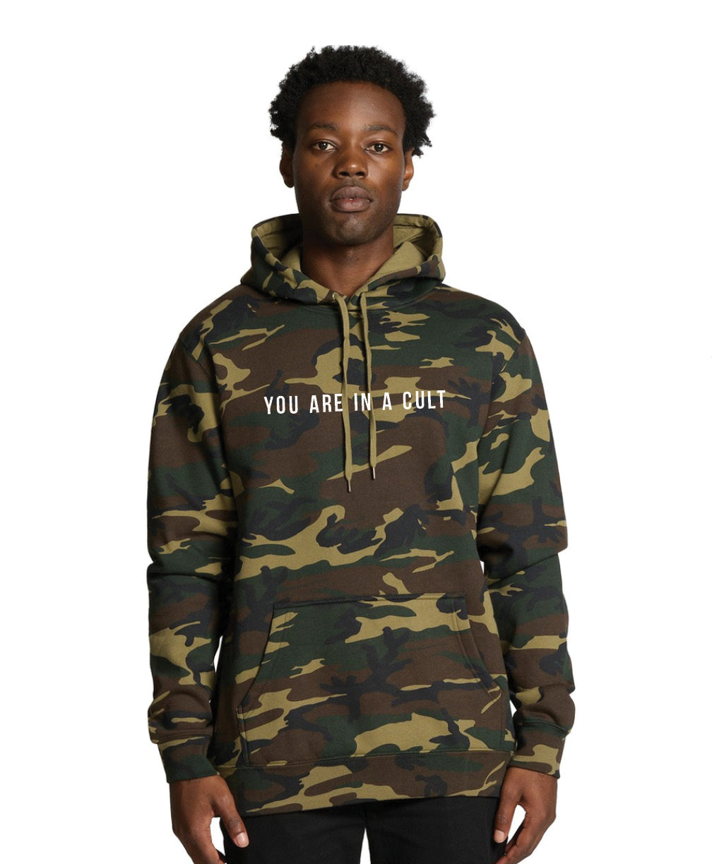 You're in a Cult Hoodie — Olive Stencil Graphic Pullover